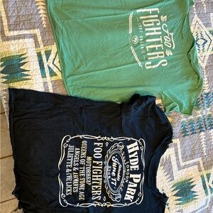 Green and Black Short Sleeve Tees with Graphic Design